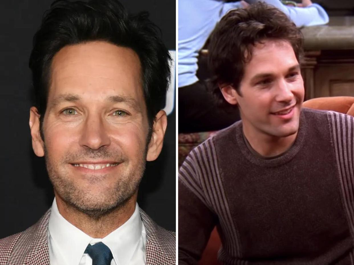 Paul Rudd now and in "FRIENDS"
