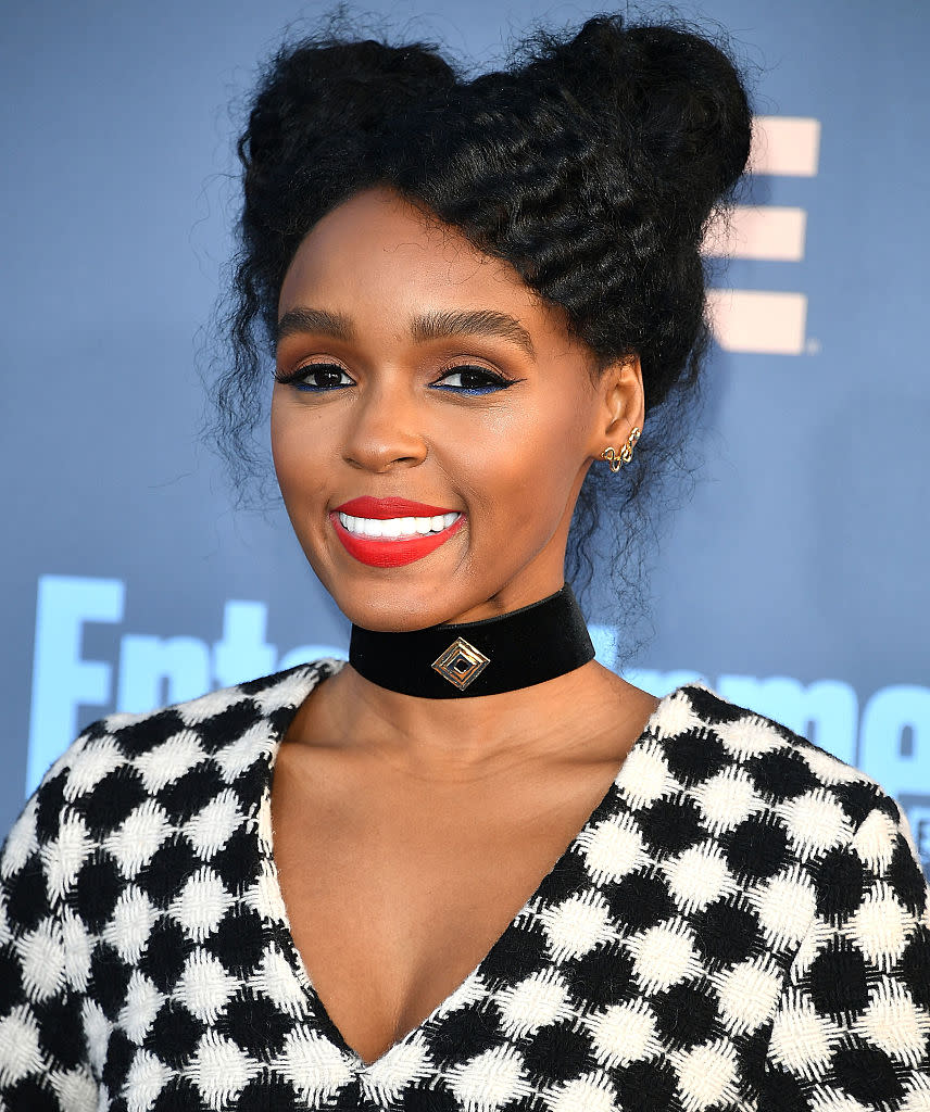 Janelle Monáe clearly loves the double bun look