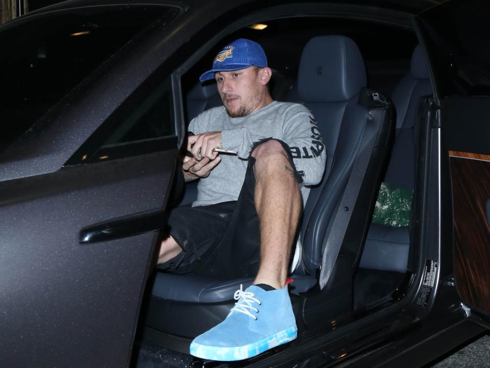 Johnny Manziel on a night out in Los Angeles.