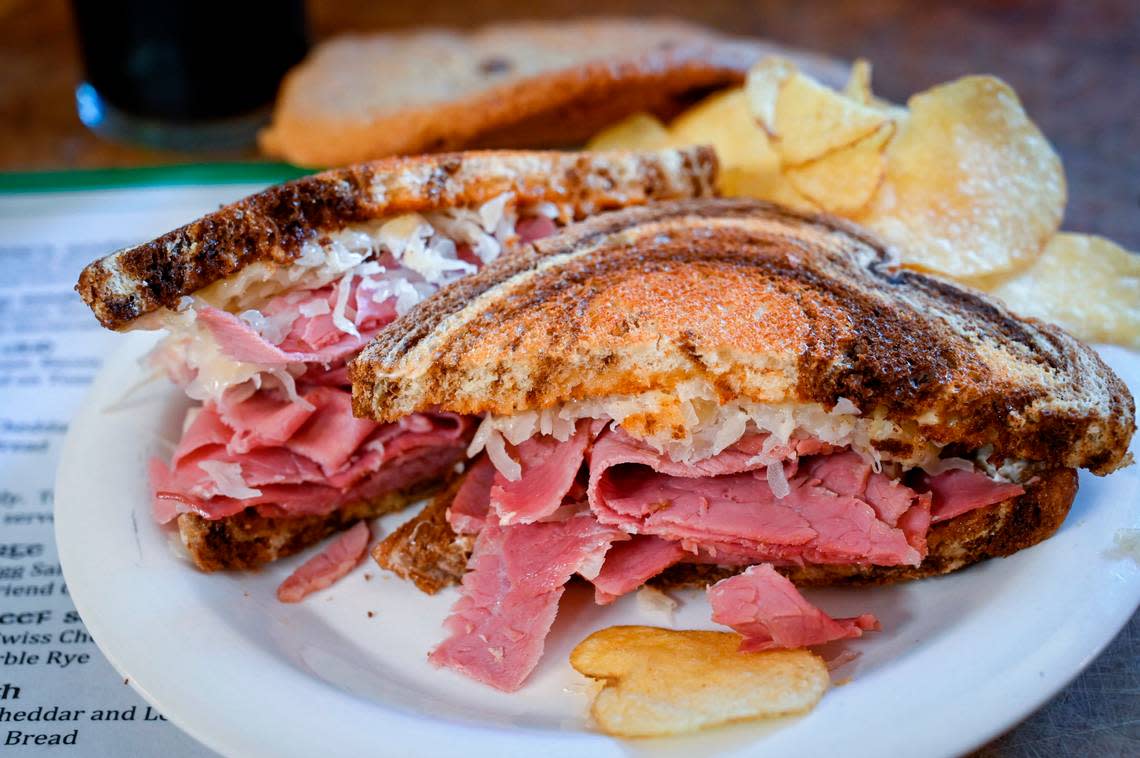 The Reuben at Browne’s Irish Marketplace, a deli and shop that got its start in 1887.