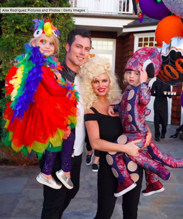 Jessica Simpson and family celebrating Halloween 2016