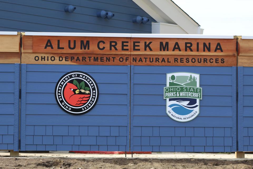 The new Alum Creek State Park marina is a 7,000 square-foot building with a towering cupola and open-air feel.