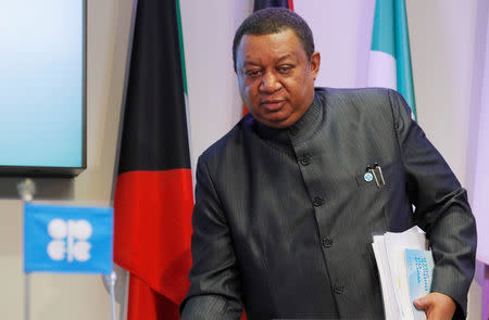 FILE PHOTO - OPEC Secretary-General Mohammad Barkindo arrives for a news conference in Vienna, Austria, November 7, 2017. REUTERS/Heinz-Peter Bader