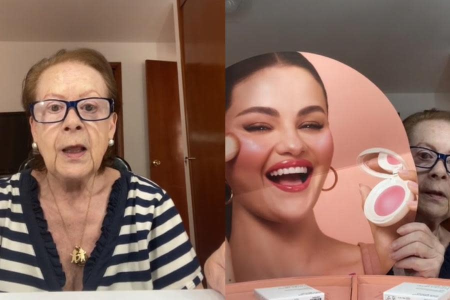 Abuelita tiktoker recibe maquillaje gratis de Selena Gomez
