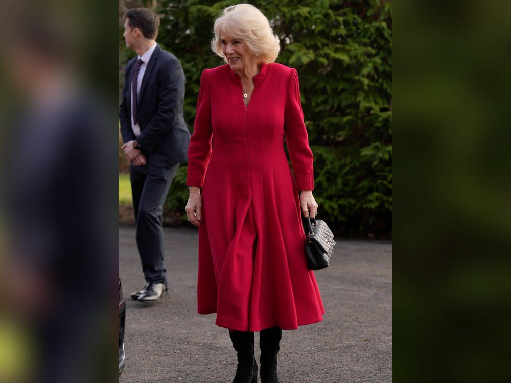 Queen Consort Camilla beim Besuch in einer Kaserne. (Bild: imago/i Images)