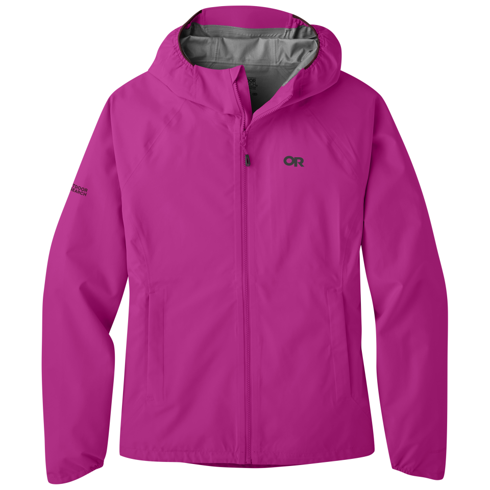 Stay dry with Outdoor Research's Motive AscentShell Jacket.