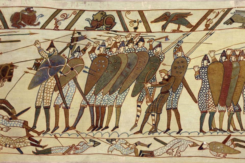 Bayeux Tapestry: the artwork depicts the Battle of Hastings and the Norman conquest of England: Getty Images