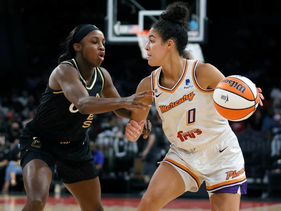 Canadian Kia Nurse, right, seen above with the Phoenix Mercury, announced Friday she was signing with the Seattle Storm in free agency. (Ethan Miller/Getty Images - image credit)