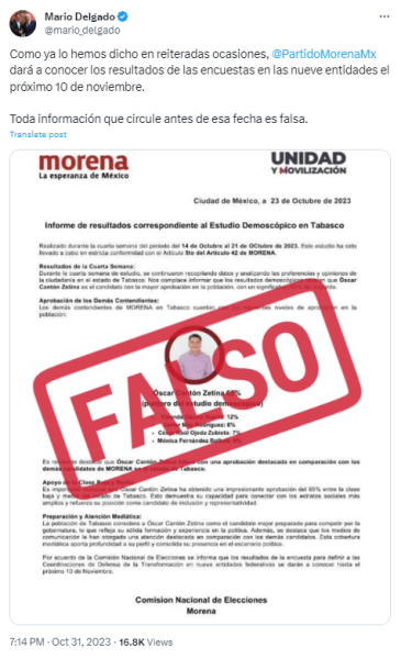 será hasta el 10 de noviembre que se publiquen los resultados de candidatos seleccionados por Morena a las nueve gubernaturas. 