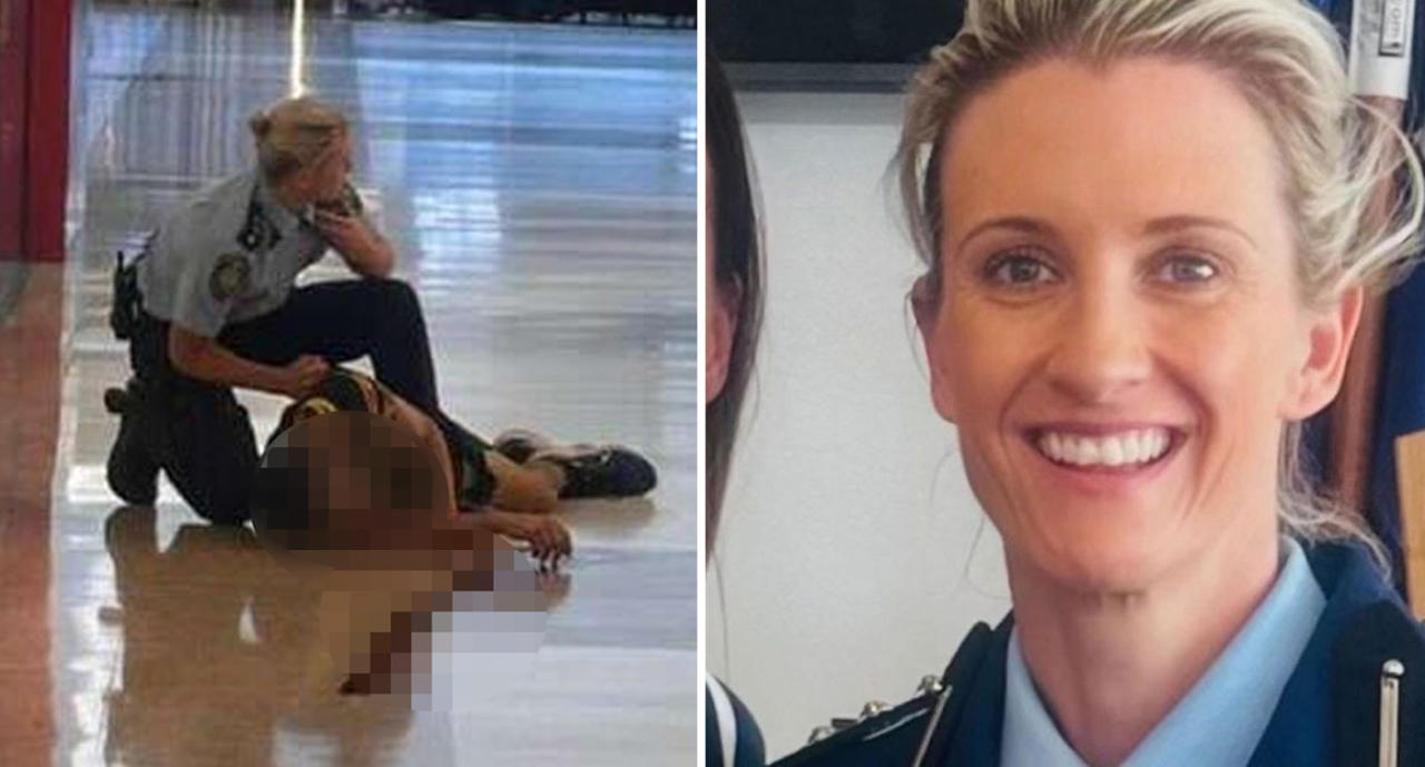 Amy Scott was the officer who fatally shot the knifeman. Source: X/ Nine