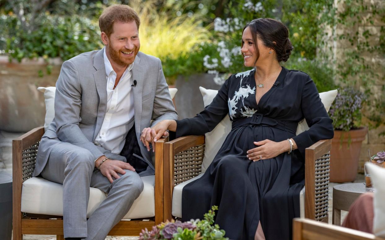 Prince Harry and Meghan, Duke and Duchess of Sussex  - Joe Pugliese/  Harpo Productions