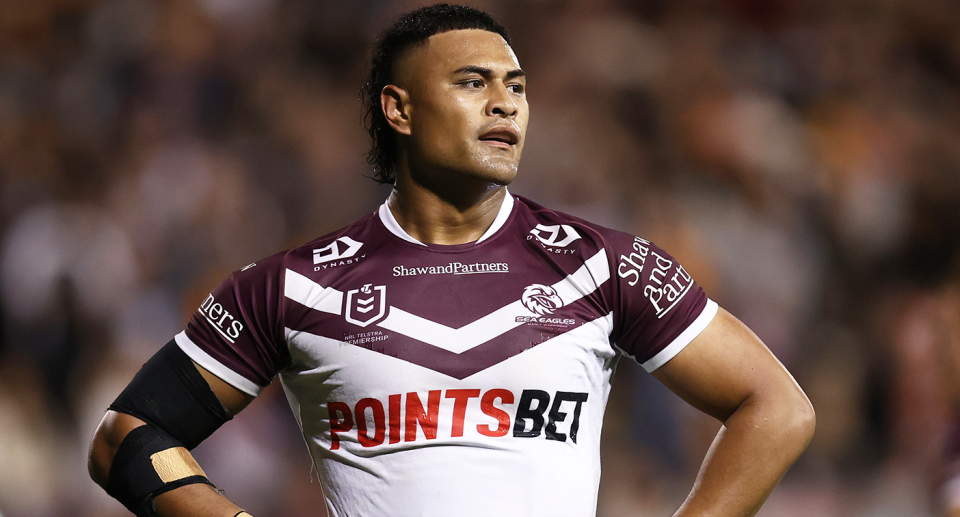 Seen here, Manly forward Haumole Olakau'atu.