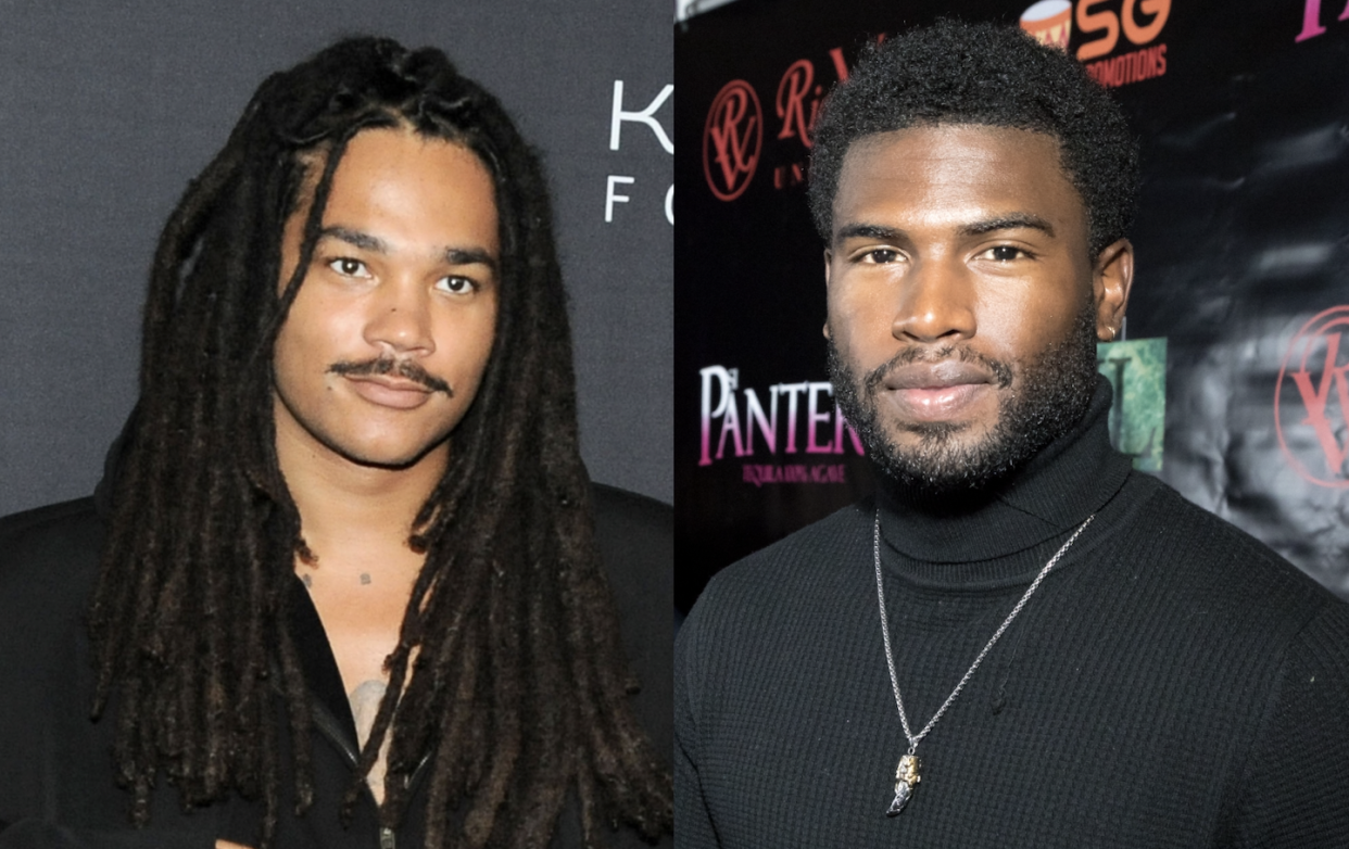 Black Male Models pictured: Luka Sabbat and Broderick Hunter | Photos by Paul Bruinooge/Patrick McMullan via Getty Images & Greg Doherty/Getty Images for WAV