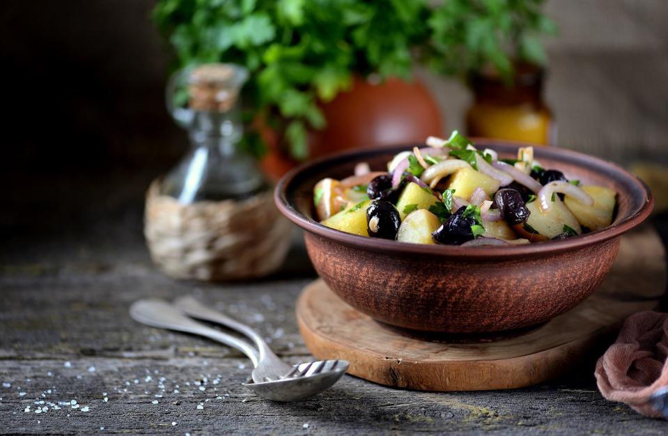Potato Salad With Olives, Capers, and Mustard Vinaigrette