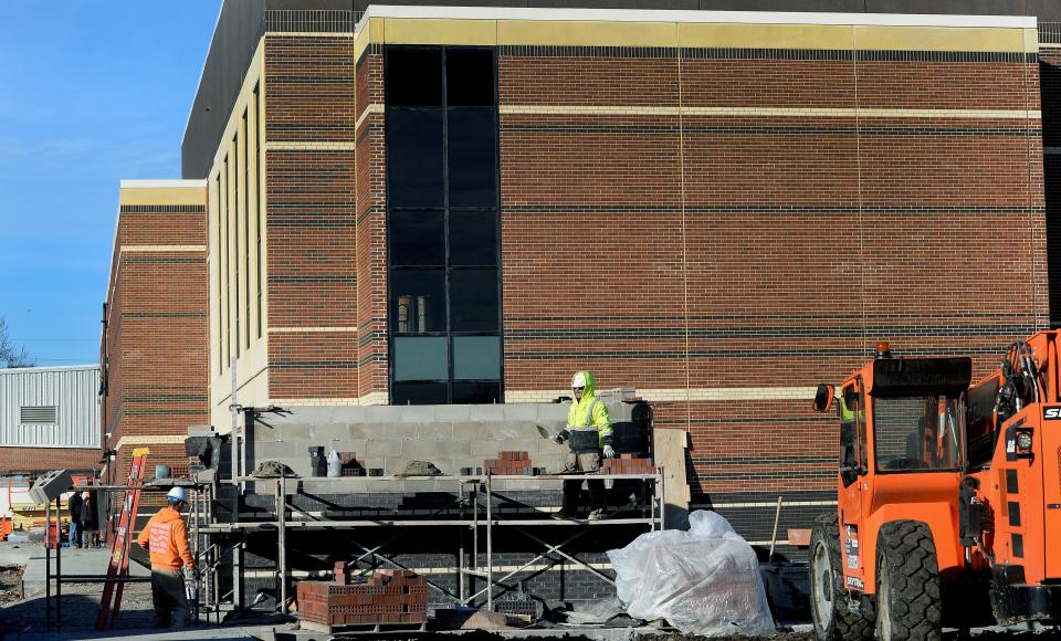 Construction work going on at Lanphier High School Tuesday, Dec. 19, 2023.