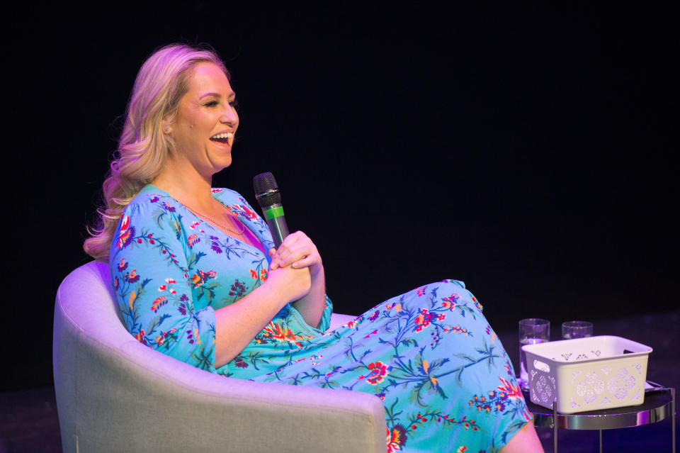 Glasgow, UK. 26 October 2019.  Pictured: Josie Gibson who was speaking at Body Confidence Live 2019 in Glasgows Troon theatre.  Credit: Colin D Fisher/CDFIMAGES.COM