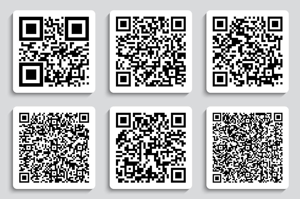 Creative vector illustration of QR codes, packaging labels, bar code on stickers. Identification product scan data in shop. Art design. Abstract concept graphic element.