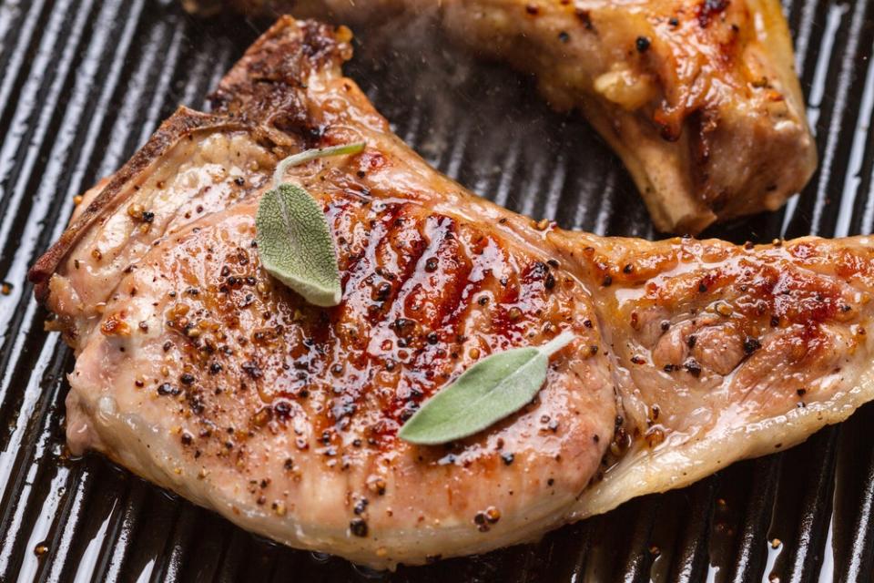 Grilled Maple-Brined Pork Chops