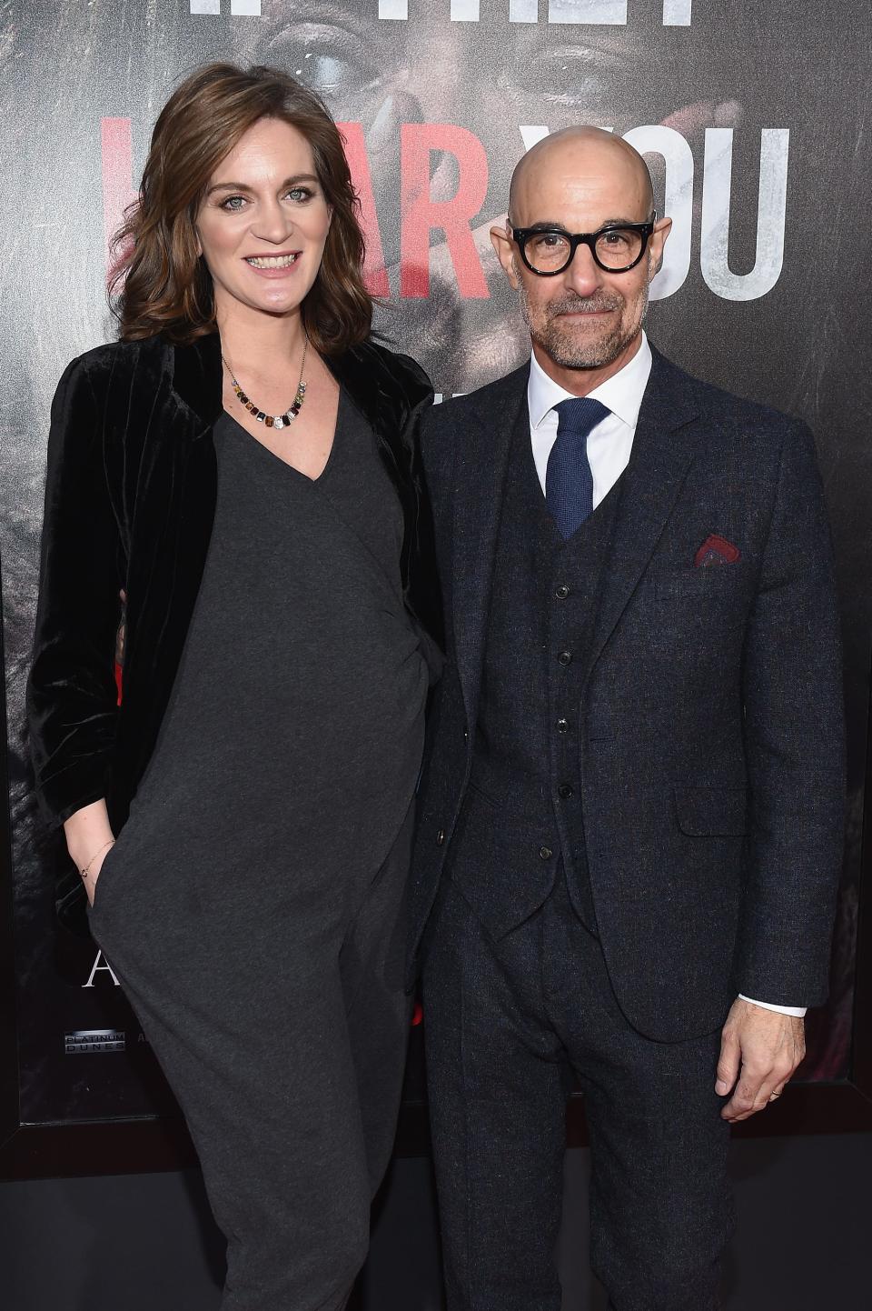 Emily Blunt's sister, Felicity Blunt, and her husband Stanley Tucci were on-hand to support "A Quiet Place," which John Krasinski co-wrote.