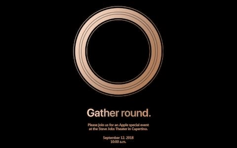 The invitation sent by Apple.