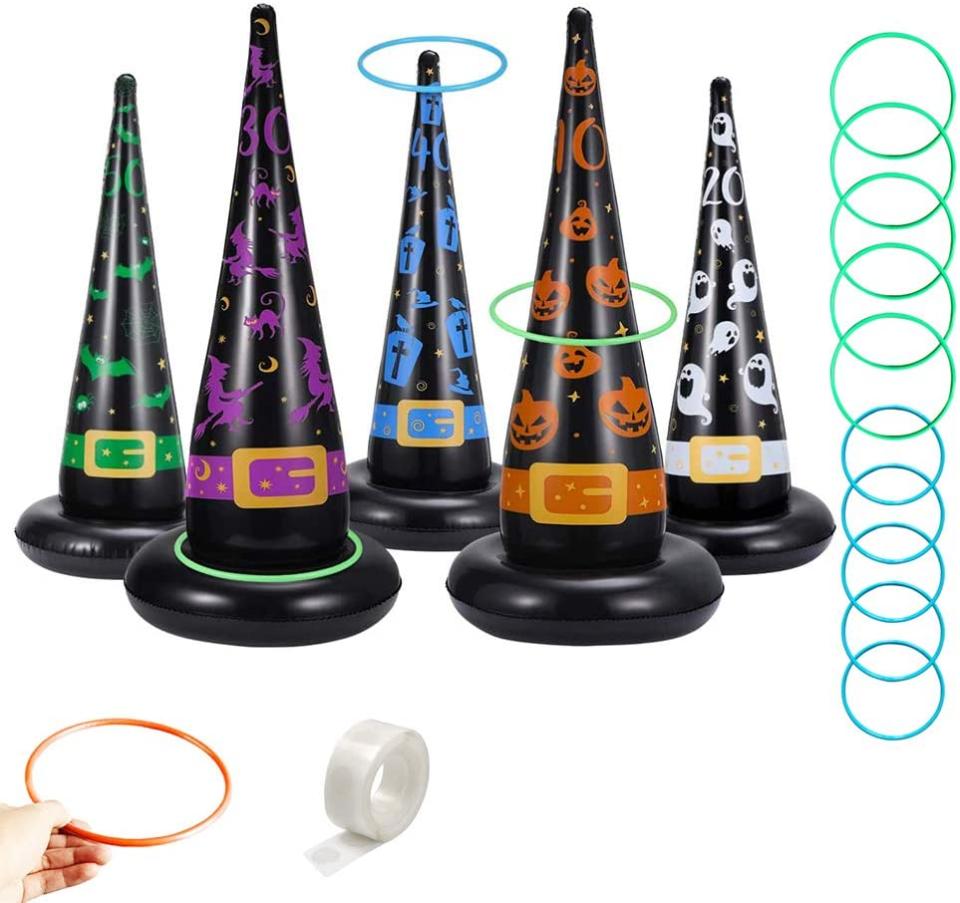 This blow-up ring toss game is the perfect choice for an at-home Halloween party. 