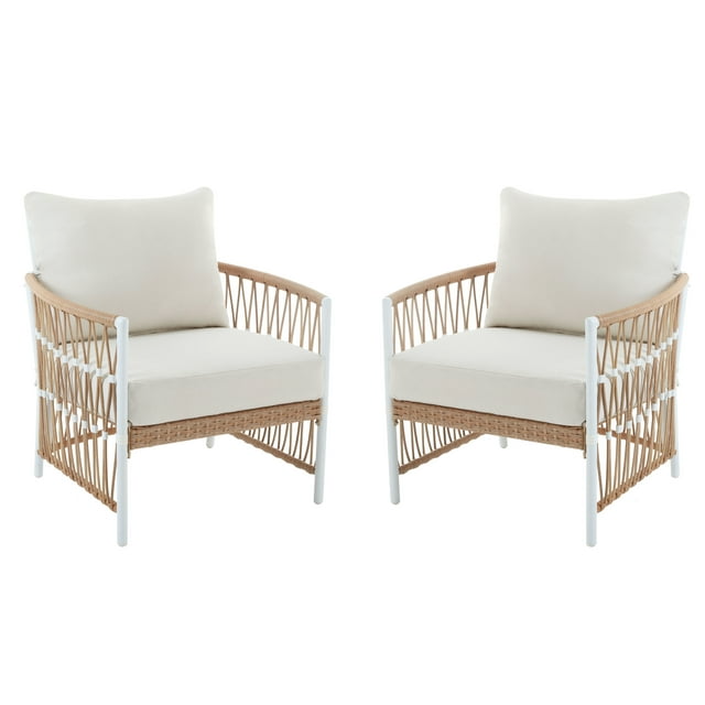 Better Homes & Gardens Lilah Outdoor Wicker Lounge Chairs, Set of 2