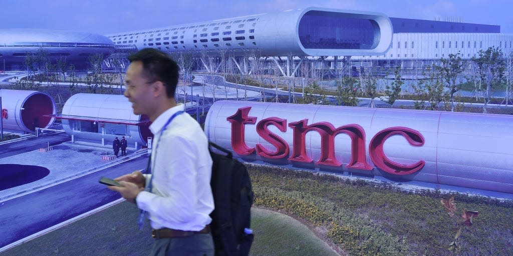 Taiwan Semiconductor Manufacturing Company TSMC booth at 2023 World Semiconductor Conference