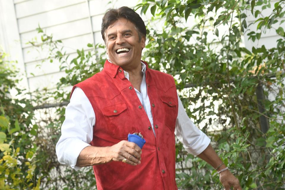 Erik Estrada works on the set of Divine Renovations at 708 Dawson Street in Wilmington, N.C. Wednesday Sept. 28, 2022.  The actor was in Wilmington to film the show at a few locations throughout the week.