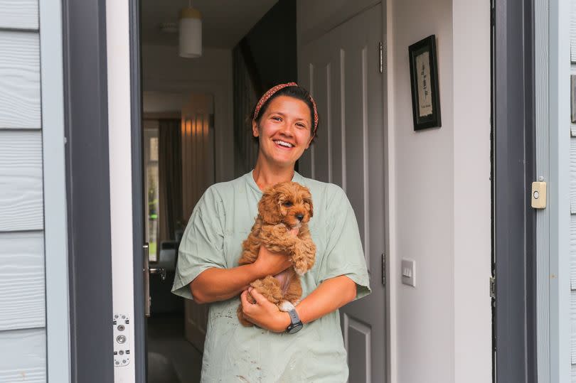 Deb Clarke with her dog