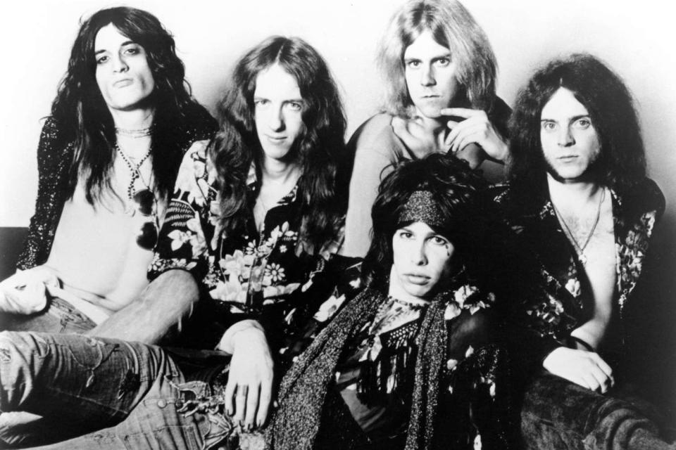 <p>Gems/Redferns</p> Aerosmith in 1971