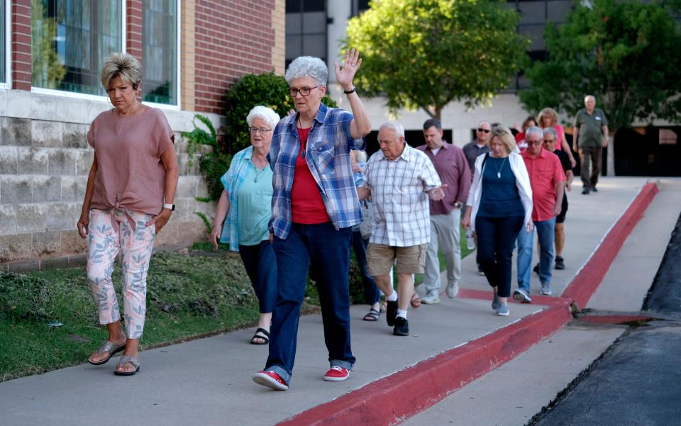 A prayer march Thursday around First United Methodist Church of Oklahoma City drew members of the historic house of worship and their supporters to the church, 131 NW 4, in downtown Oklahoma City.