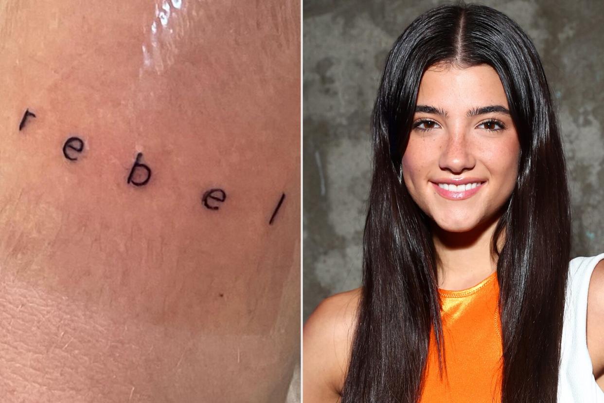Charli D'Amelio shares pics of new tattoo