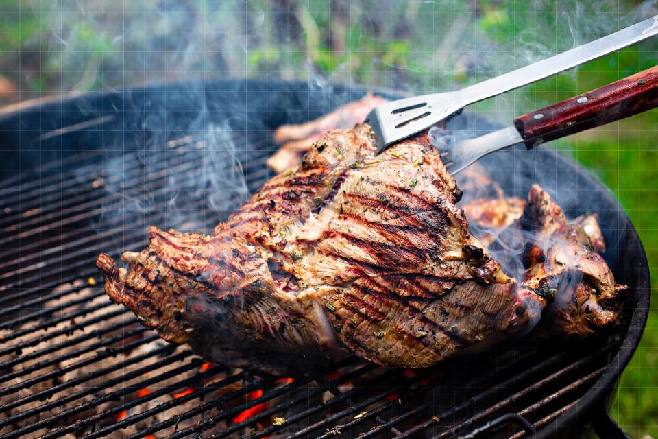 Backyard BBQ Garlic and Herb rubbed Lamb