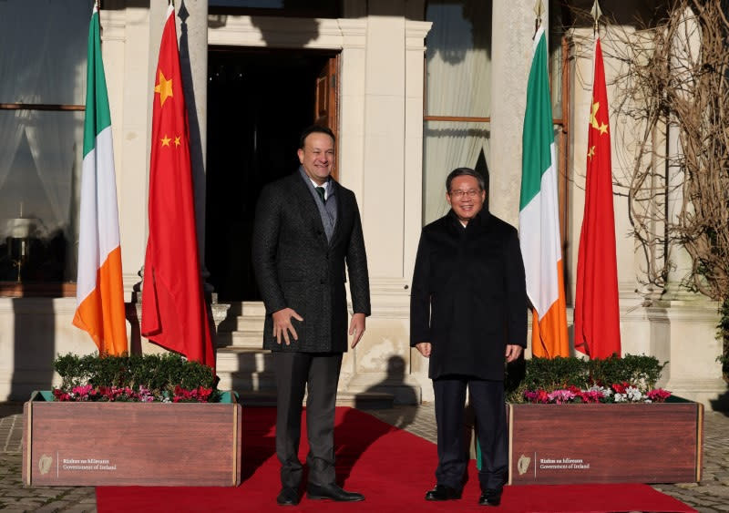 Chinese Premier Li Qiang and Ireland's Taoiseach, Leo Varadkar meet in Dublin