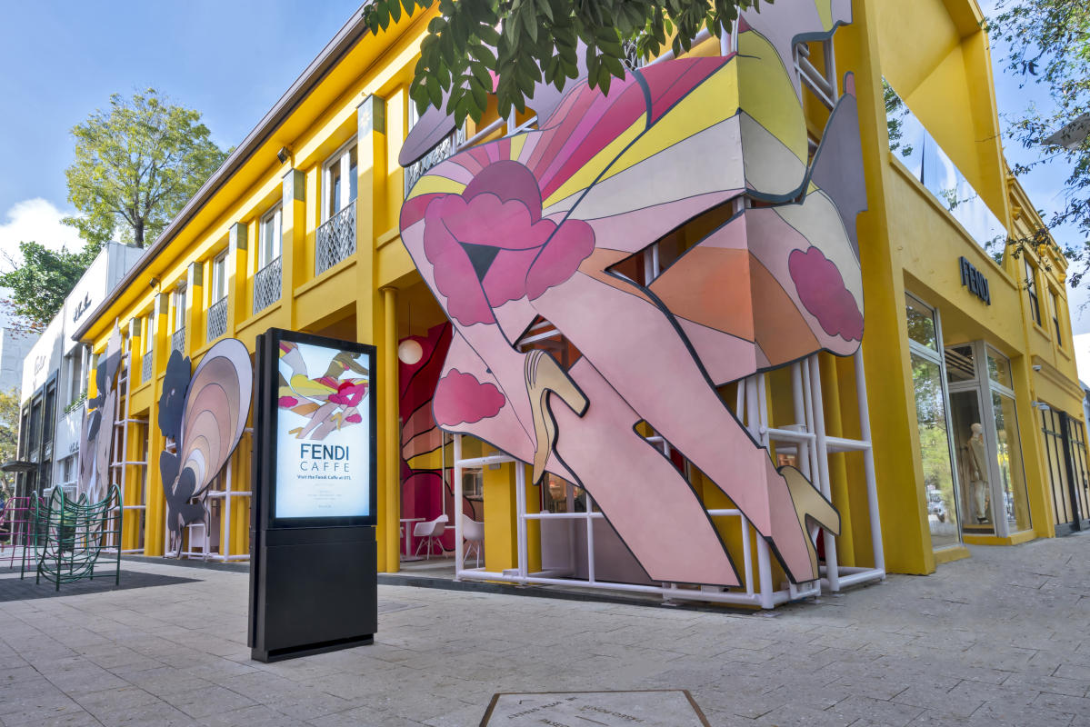 Antonio Lopez's Illustrations Adorn Fendi Caffè, Pop-up in Miami