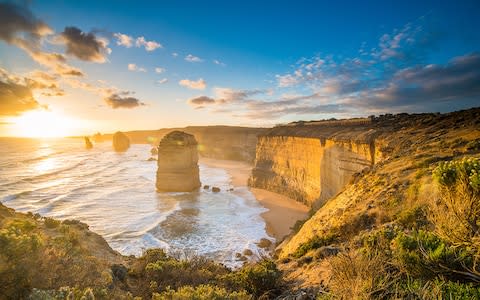 The Twelve Apostles rock pillars form the most sensational coastal stretch of the Great Ocean Road - Credit: Boy_Anupong/Boy_Anupong