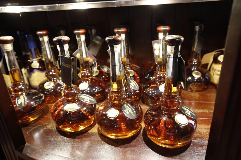 Bottles of Willett bourbon for sale during a tour of the Willett Distillery at the 2013 Kentucky Bourbon Festival. The brand has a growing following and plans to build a bigger distillery to meet demand.