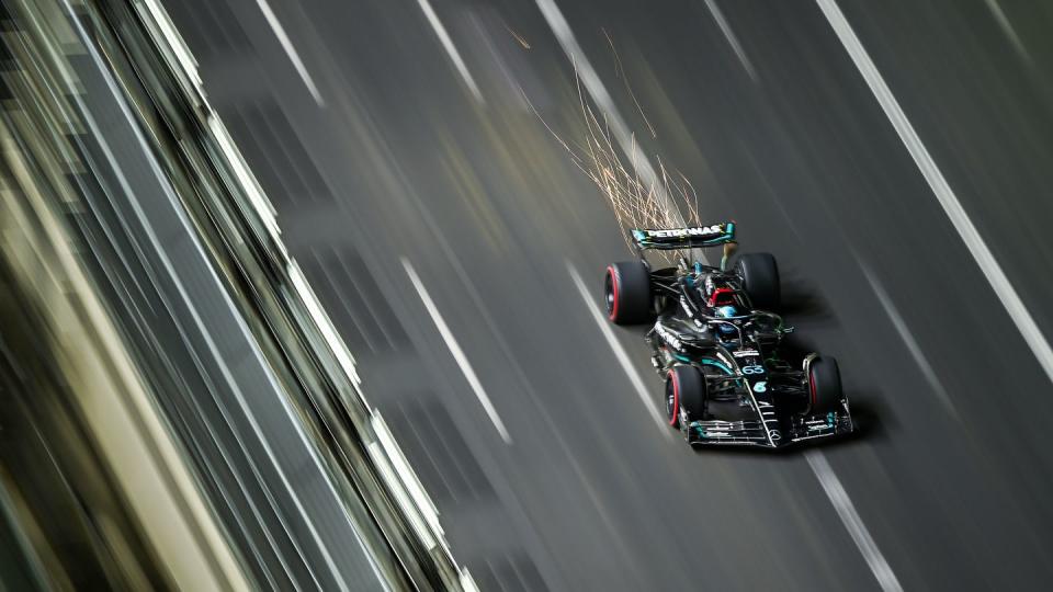 las vegas, nevada november 16 enter caption here during practice ahead of the f1 grand prix of las vegas at las vegas strip circuit on november 16, 2023 in las vegas, nevada photo by clive mason formula 1formula 1 via getty images