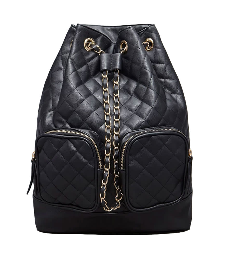 <p>Forever 21 Quilted Faux Leather Backpack, $33, <a rel="nofollow noopener" href="http://www.forever21.com/Product/Product.aspx?br=F21&category=ACC&productid=1049257256" target="_blank" data-ylk="slk:forever21.com;elm:context_link;itc:0;sec:content-canvas" class="link ">forever21.com</a></p>