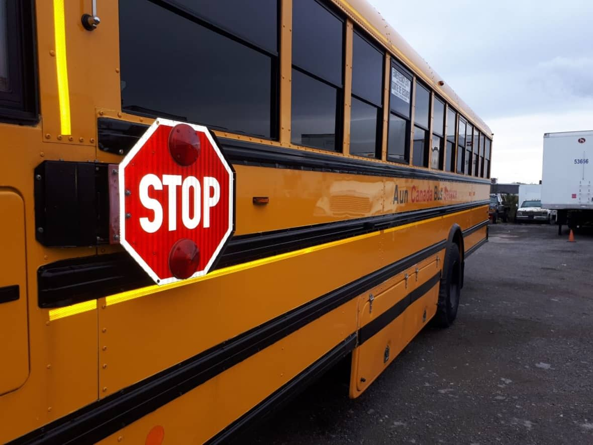 A student at a Mount Pearl junior high school was sent to hospital Monday afternoon after the bus they were riding had what the English School District describes as a mechanical failure and malfunction. (Submitted by Syed Pirzada - image credit)