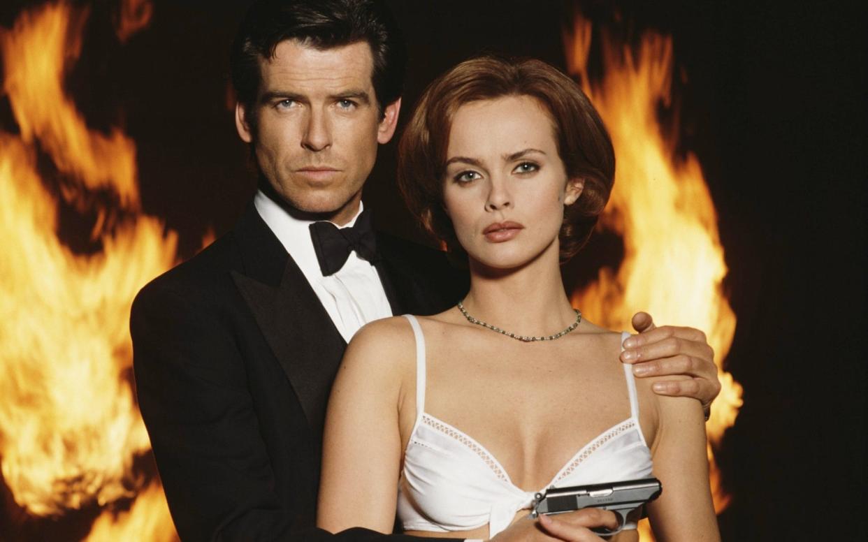 'A wall of flames': Pierce Brosnan with Izabella Scorupco for GoldenEye - Keith Hamshere/Getty Images