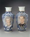 <p> President Islam Karimov of Uzbekistan presented the former Queen and Prince Philip with a matching set of floral vases in 1993. </p>