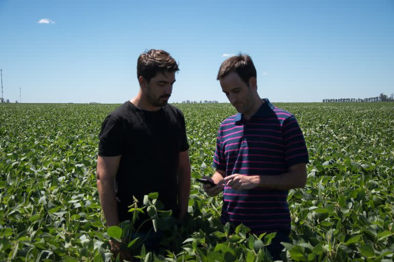 Gerónimo Oliva y Andrés Yerkovich, fundadores de la app SIMA que se asociaron a la NASA Harvest para crear un algoritmo para la estimación del rinde de los cultivos