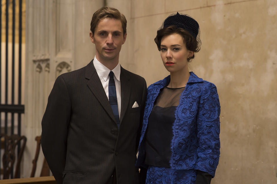 Matthew Goode as Antony and Vanessa Kirby as Margaret in Netflix’s <i>The Crown</i> (Photo: Alex Bailey / Netflix)