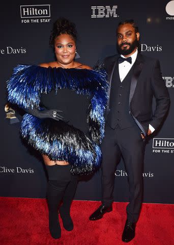 Alberto E. Rodriguez/Getty for The Recording Academy Lizzo and Myke Wright