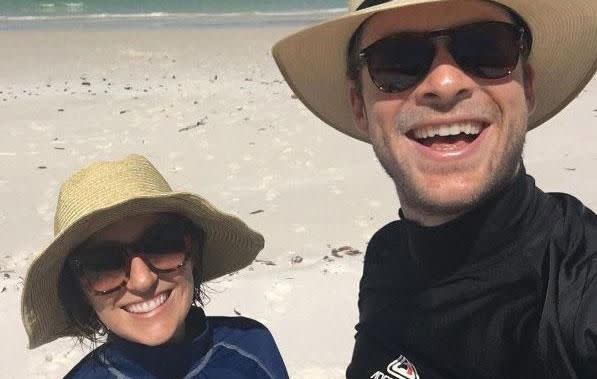 Hamish and wife Zoe Foster-Blake have previously shown their support for sun protection by wearing rash shirts and hats at the beach. Source: Instagram