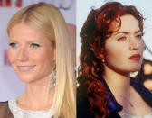 <b>Gwyneth Paltrow as Rose DeWitt Bukater in ‘Titanic’</b> Could you imagine Rose as anyone other than Kate Winslet? Gwyneth Paltrow was in the running, but Kate Winslet eventually won out, and we’re so relieved, because Kate and Leo just look so darn good together. Their connection transfers off-screen too – DiCaprio gave Winslet away when she married her third husband in 2012.