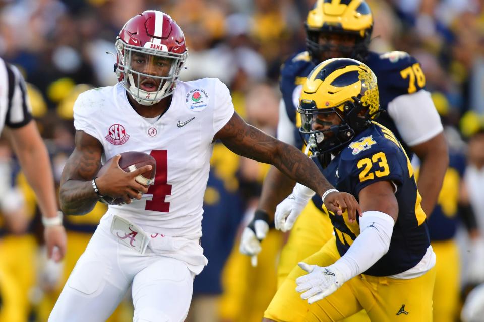 Before facing Wisconsin, how has Alabama football performed vs Big Ten