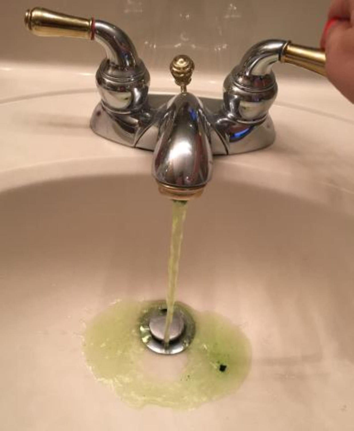 food coloring from faucet  (Amanda Mushro)