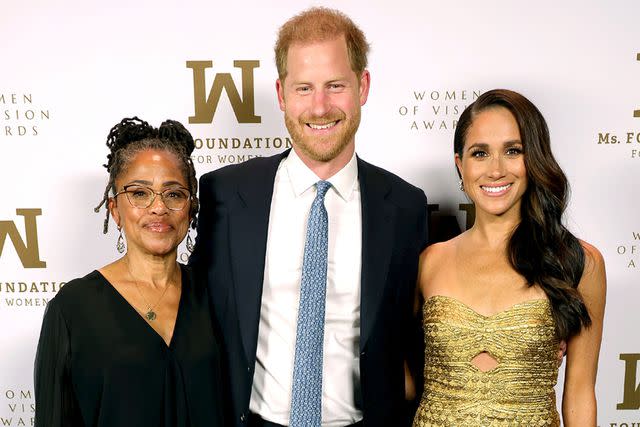 Kevin Mazur/Getty Images Doria Ragland, Prince Harry and Meghan Markle